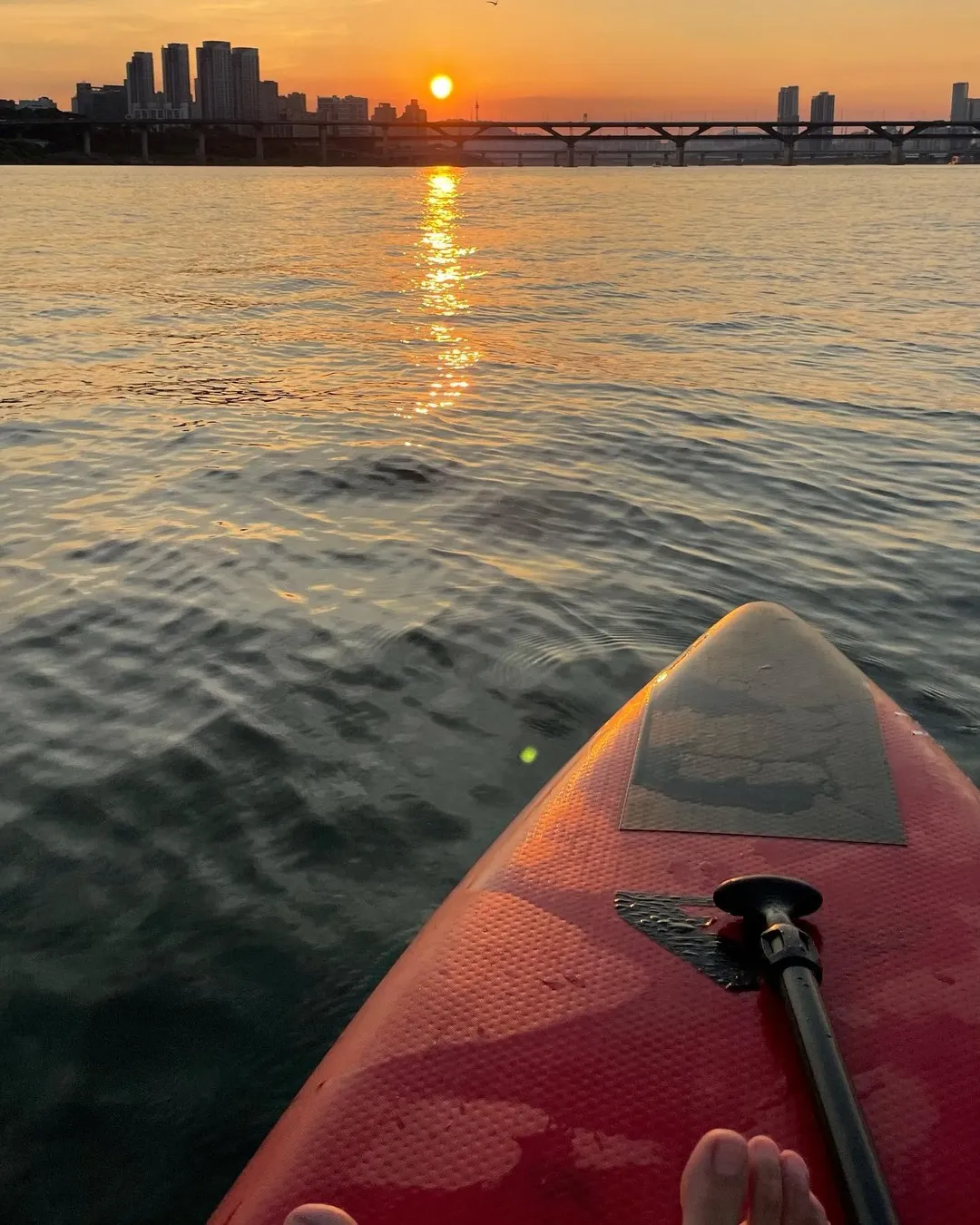 Sunset SUP in Han river, Seoul